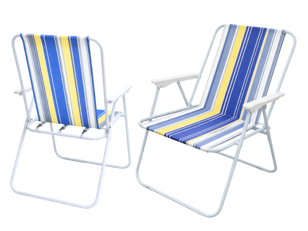 Folding Beach Chair Lightweight Camping Seat, Multicolored