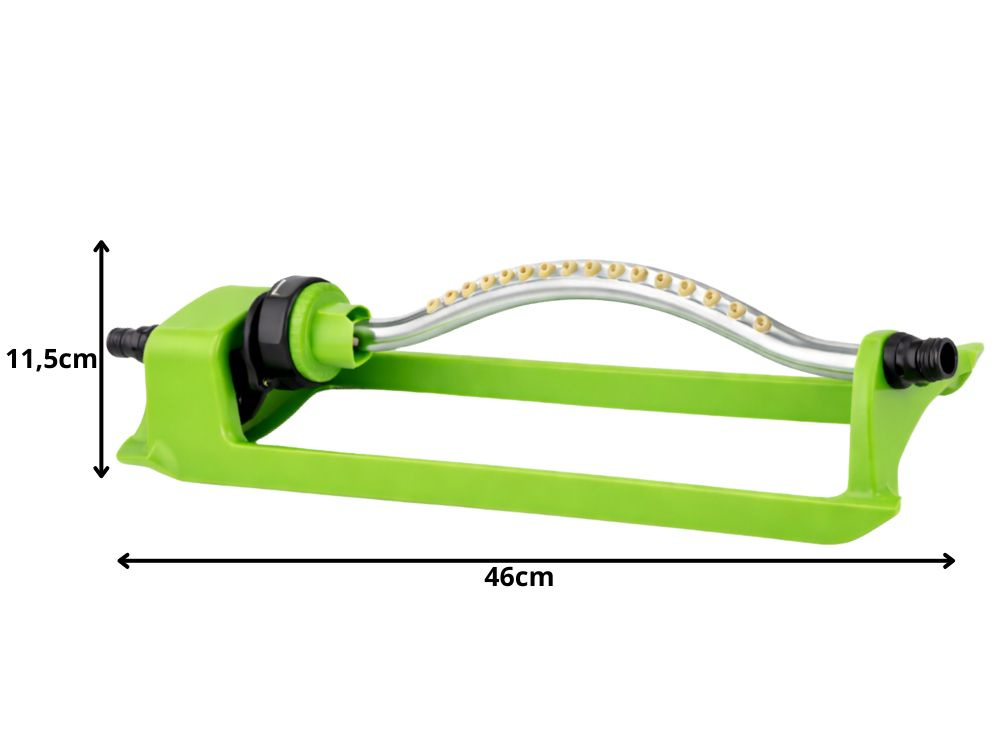 Oscillating Garden Lawn Sprinkler 18 Nozzles Adjustable Green/Silver