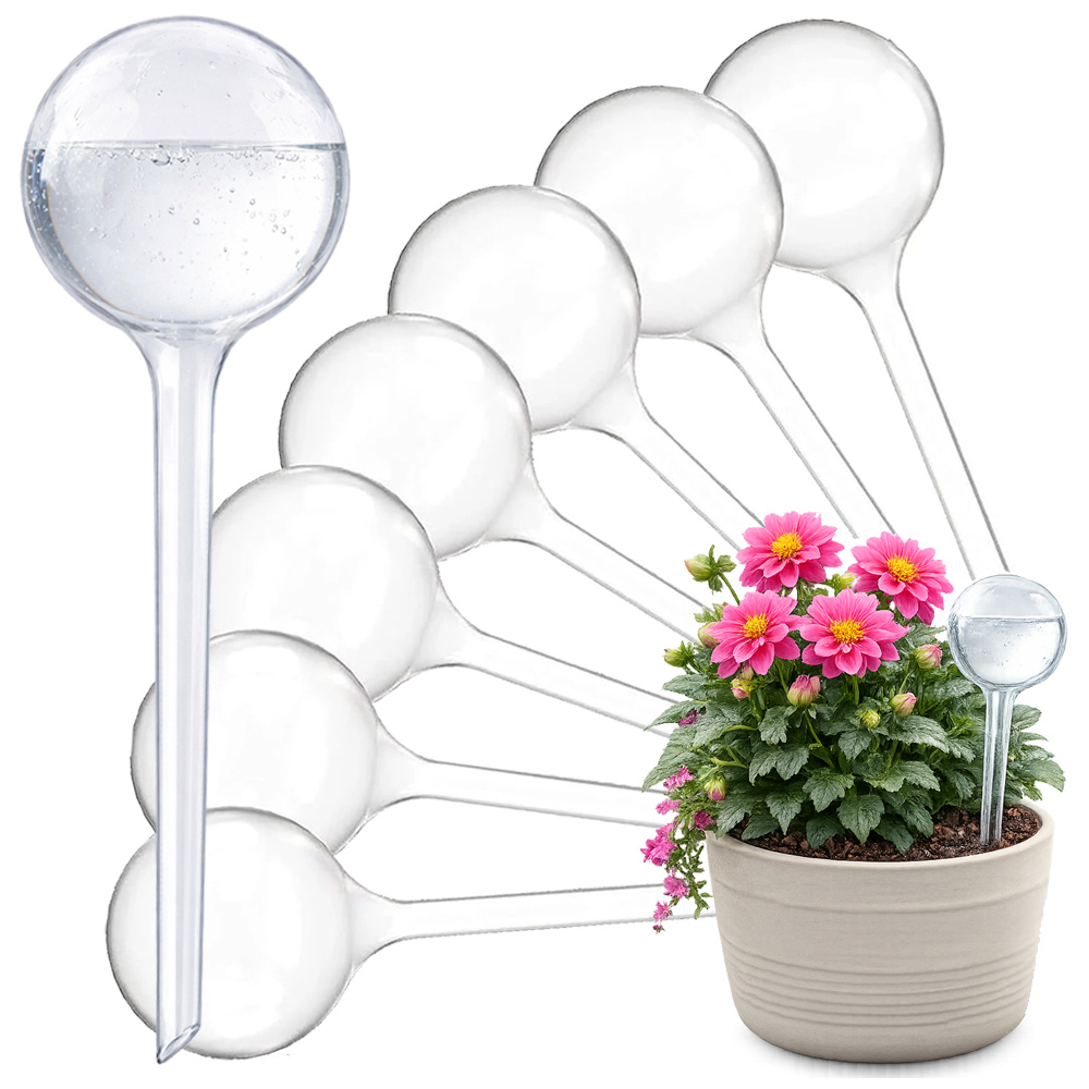 Automatic Plant Watering Globes System 8 Pack, transparent