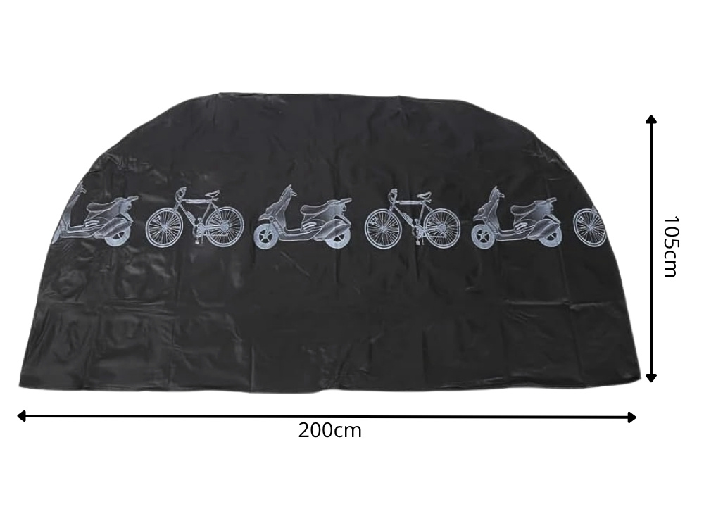 Waterproof Bike Cover 200x105 cm for Bicycle Motorcycle Scooter, Black