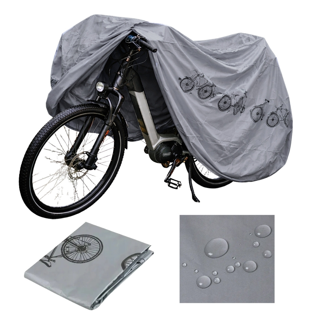 Waterproof Bicycle and Scooter Cover with Velcro 200x100 cm, silver