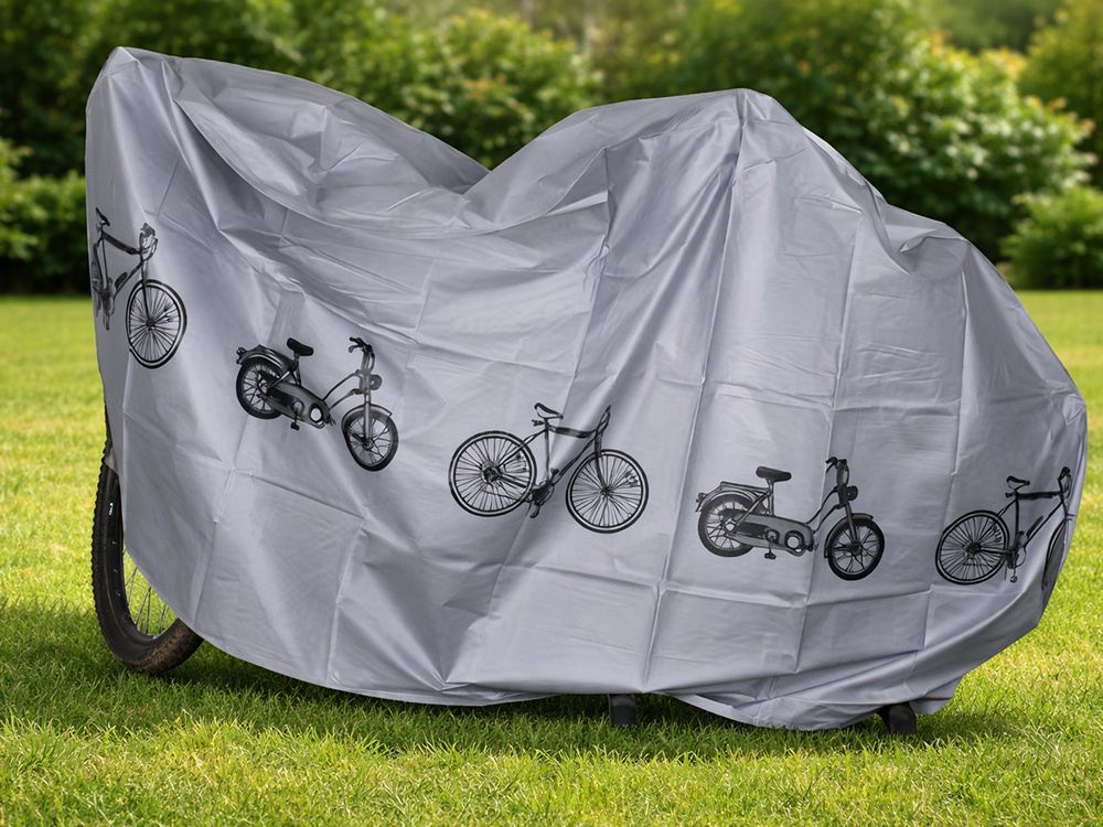 Waterproof Bicycle and Scooter Cover with Velcro 200x100 cm, silver