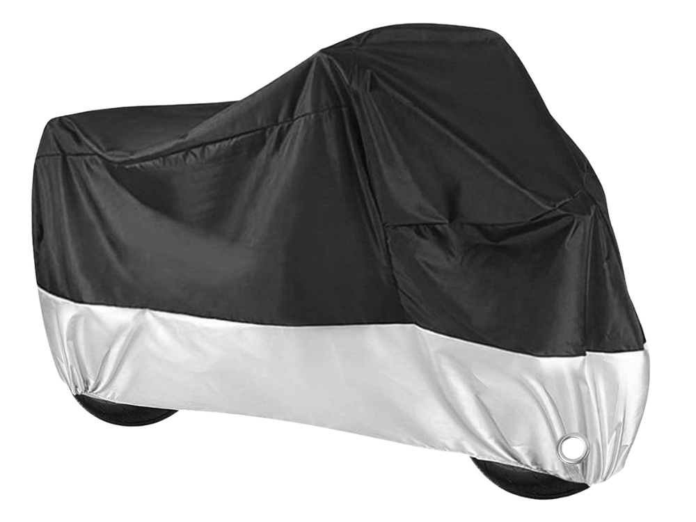 Vandeniui atsparus motociklo ir dviračio uždangalas XXXL 240x130 cm, sidabrinis