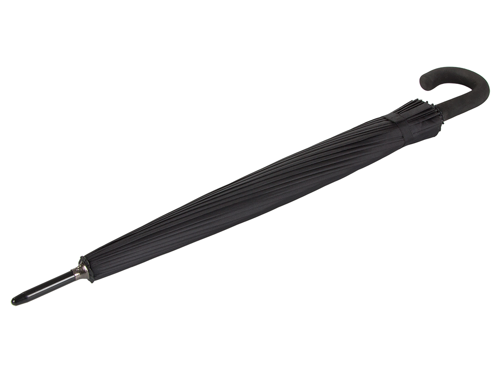Large Windproof Automatic Umbrella with 24 Ribs, Black
