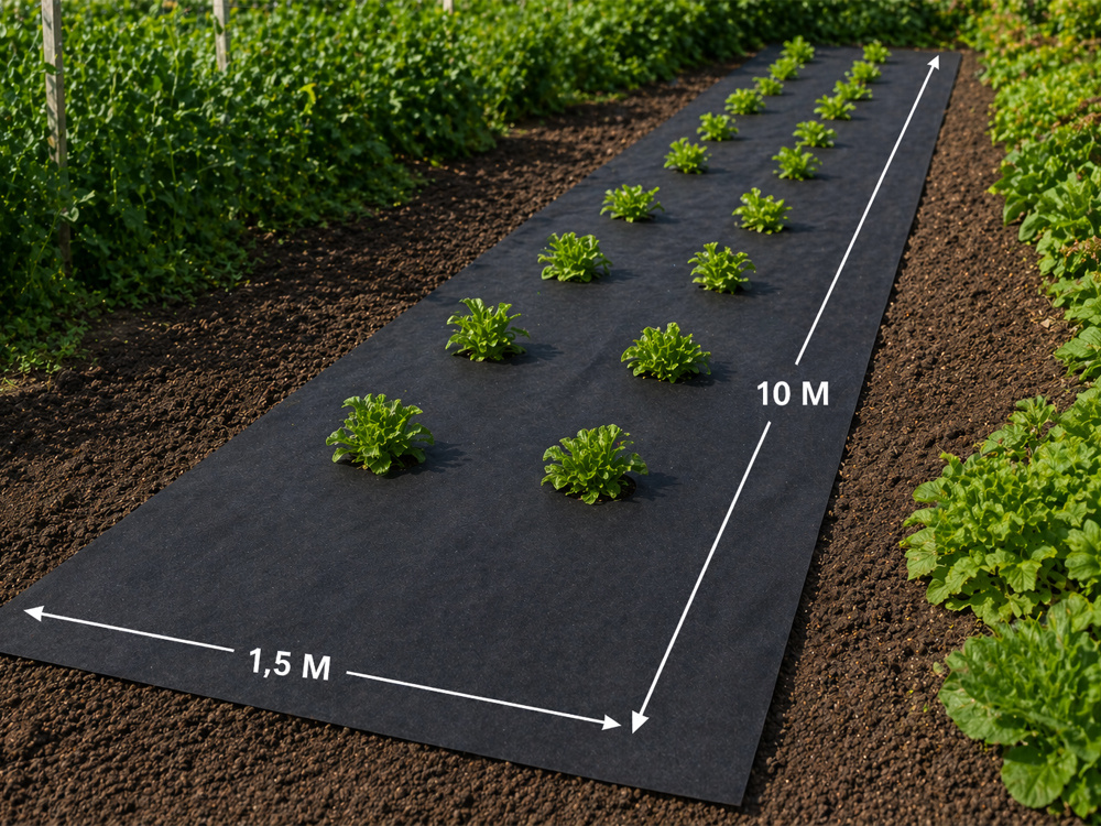 DIVODV Anti-Weed Landscape Fabric 50g/m² 1.5x10m, Black