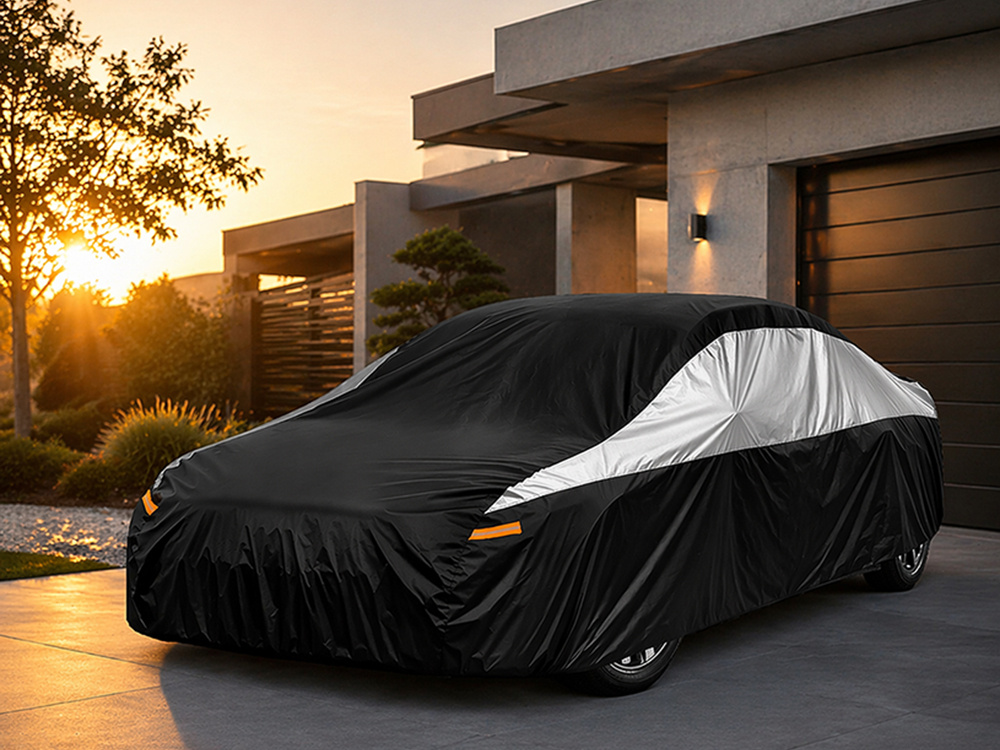 Waterproof Car Cover XXL, Black/Grey