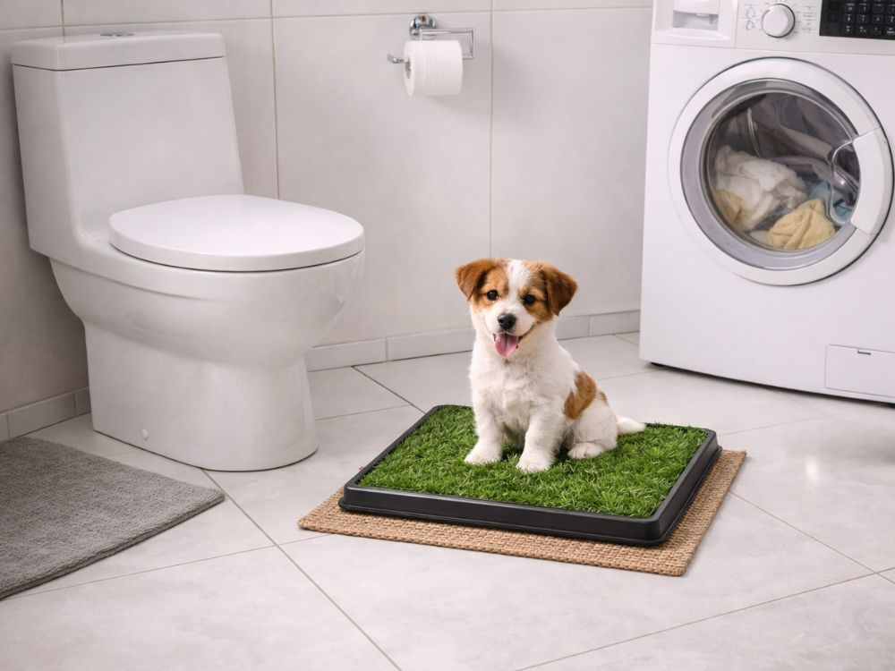 Puppy Training Toilet with Artificial Grass, 3 Layers, 63x43 cm
