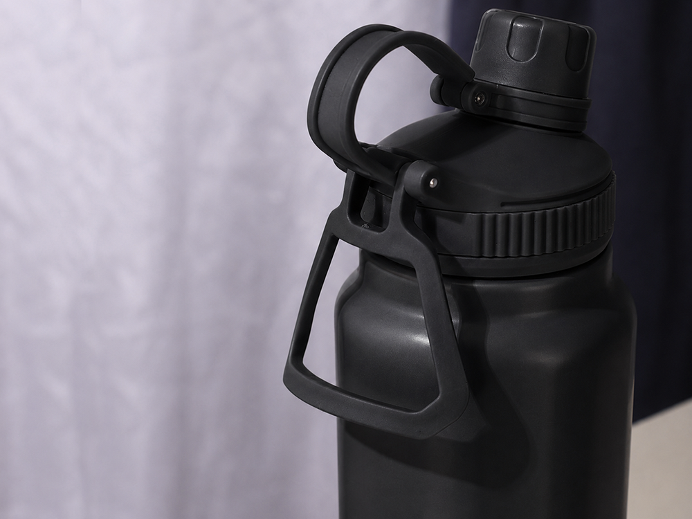 Thermos / Thermal Flask with Handle, 700ml, Black