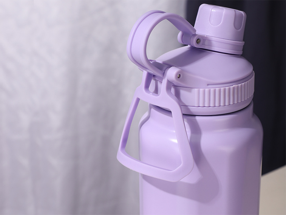 Thermos / Thermal Mug with Handle, 700ml, Purple