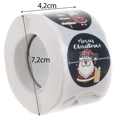 Ruhhy Christmas Gift Stickers, 500 pcs, Red