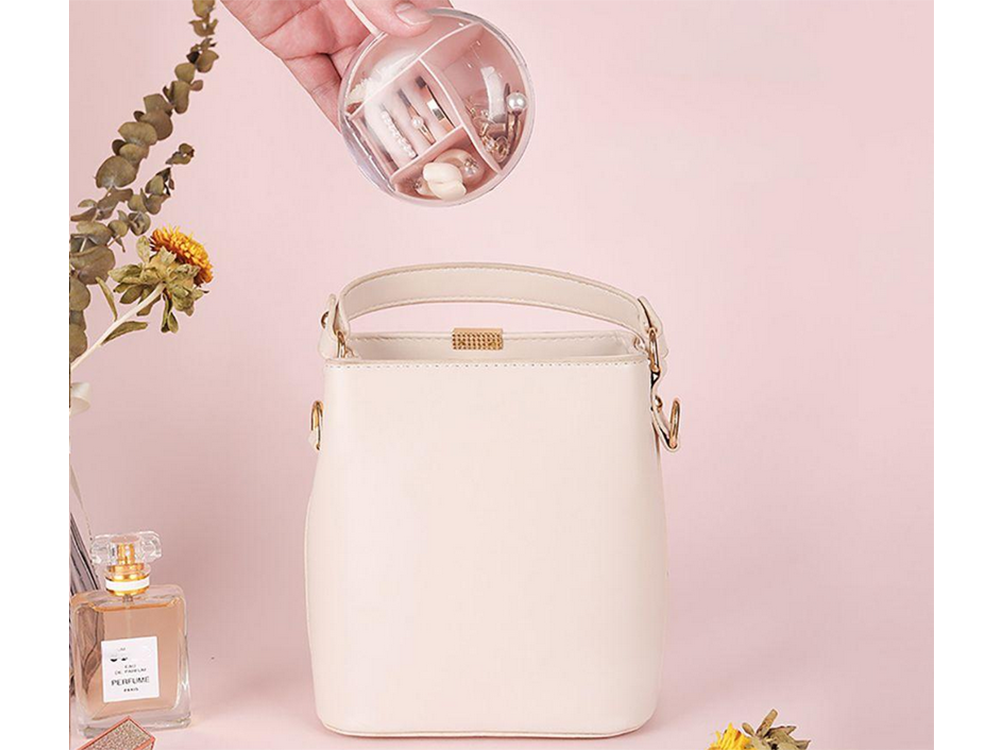 Compact Travel Jewelry Box / Organizer, 9 cm