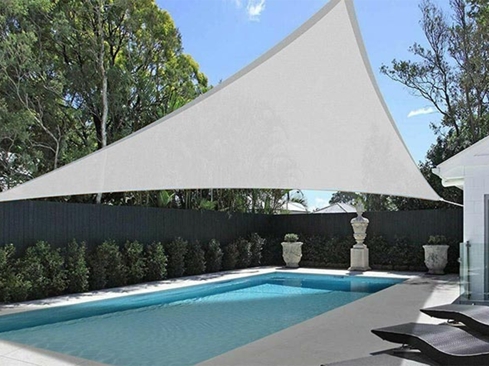 Waterproof Sun Shade Sail, 3x3x3m, Triangle, Grey