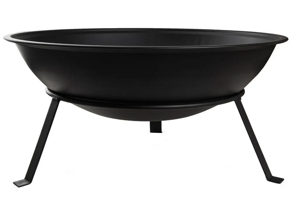 Large Metal Garden Fire Pit with Stand and Poker 55cm