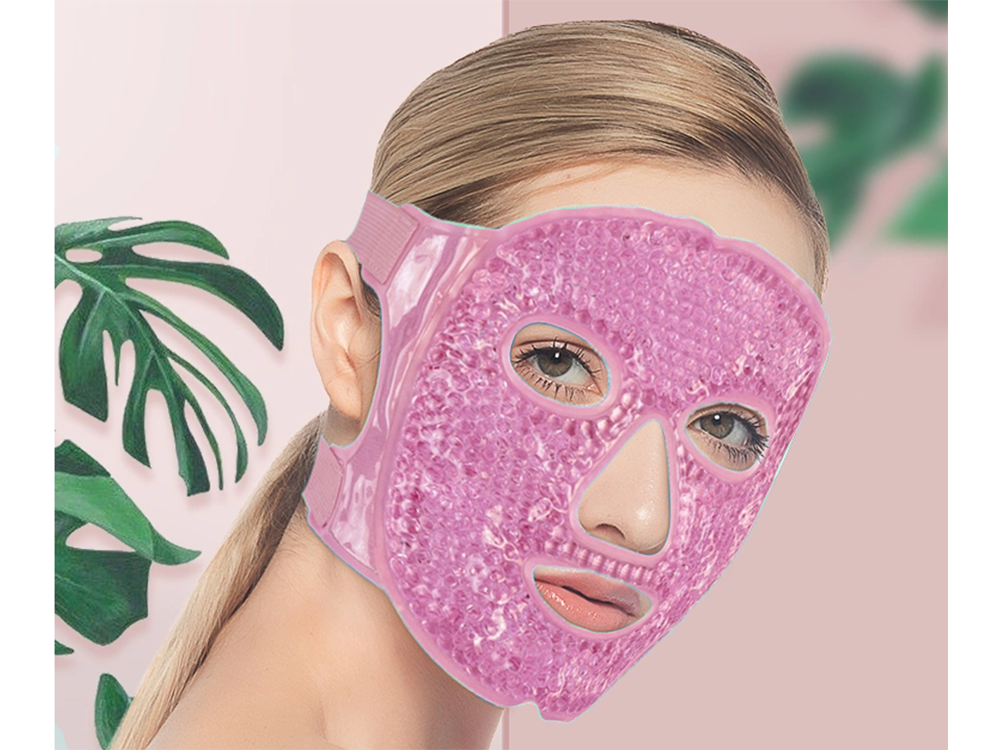 Cooling and Warming Gel Face Mask, Pink