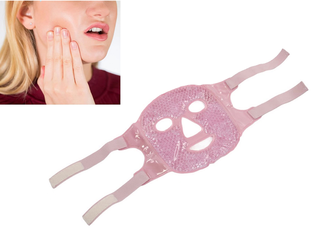 Cooling and Warming Gel Face Mask, Pink