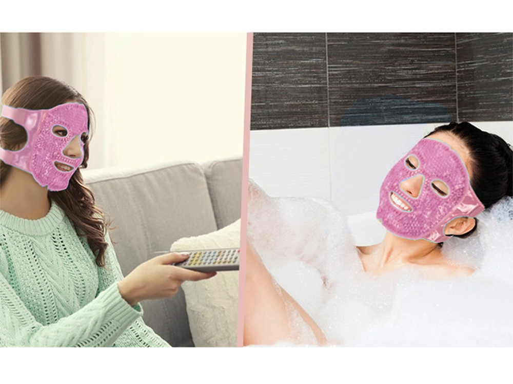 Cooling and Warming Gel Face Mask, Pink