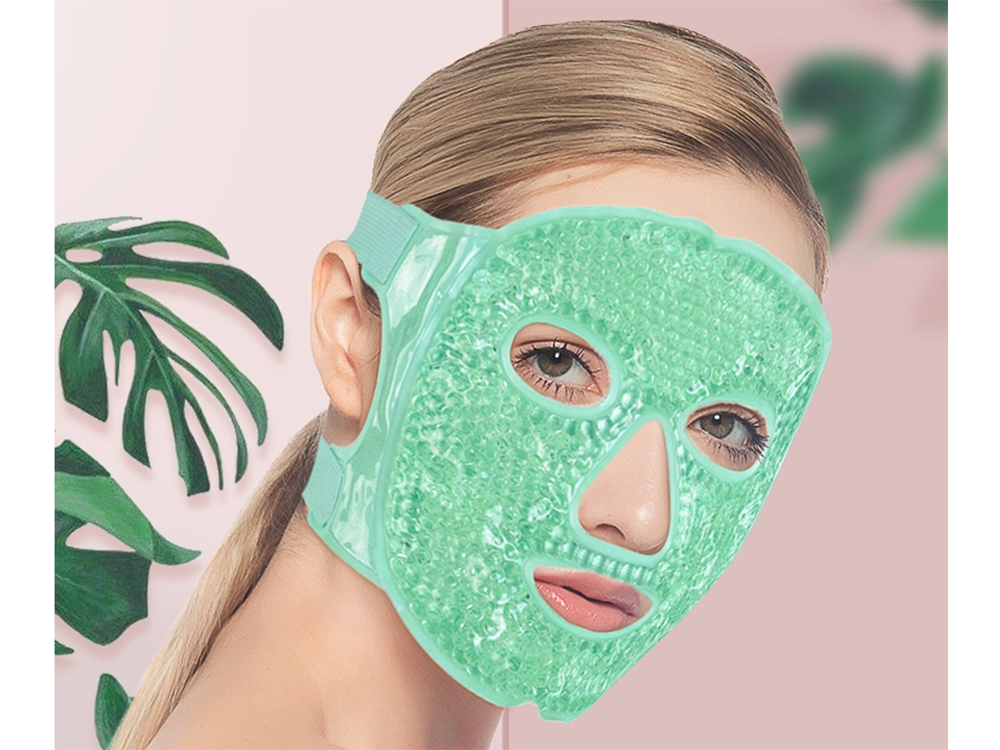 Cooling and Warming Gel Face Mask, Green
