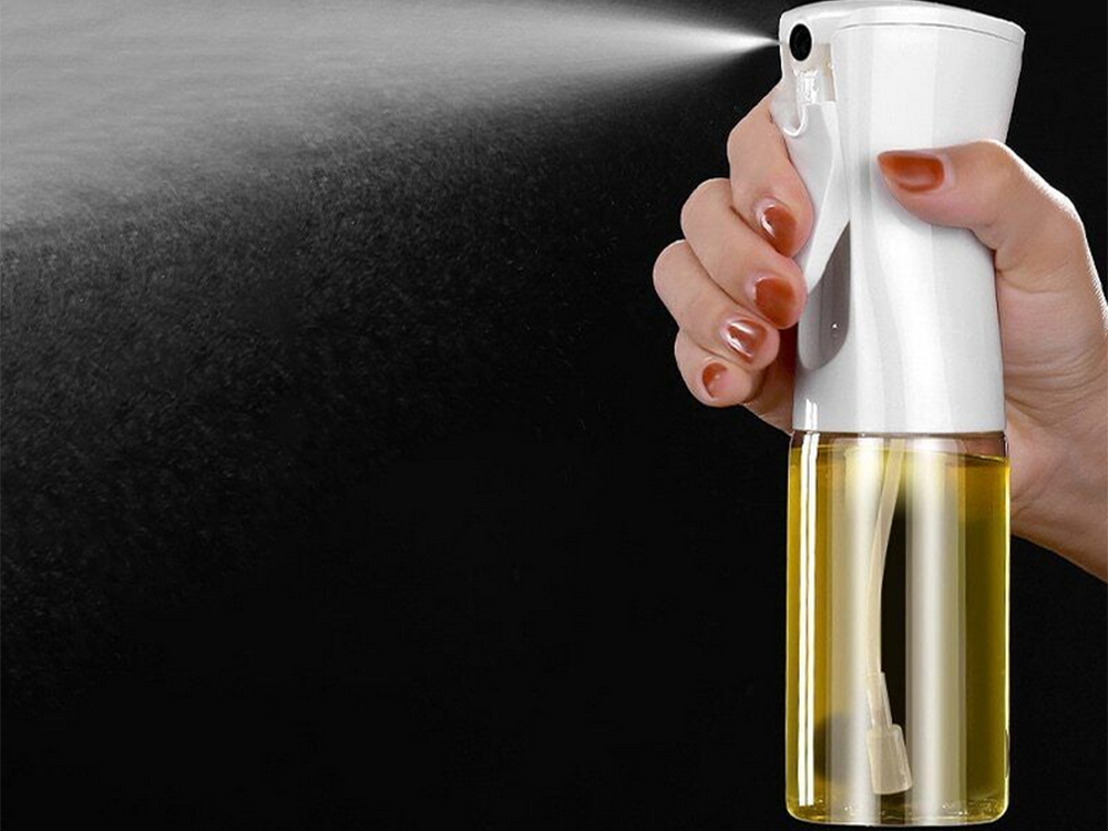 Stiklinis aliejaus ir acto purkštuvas, 200 ml, Baltas
