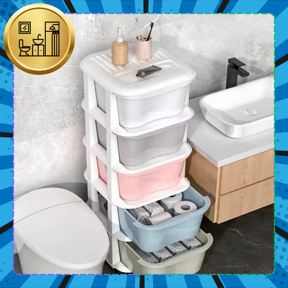 Rack for Toys Documents Clothes Plastic Container Cabinet on Wheels