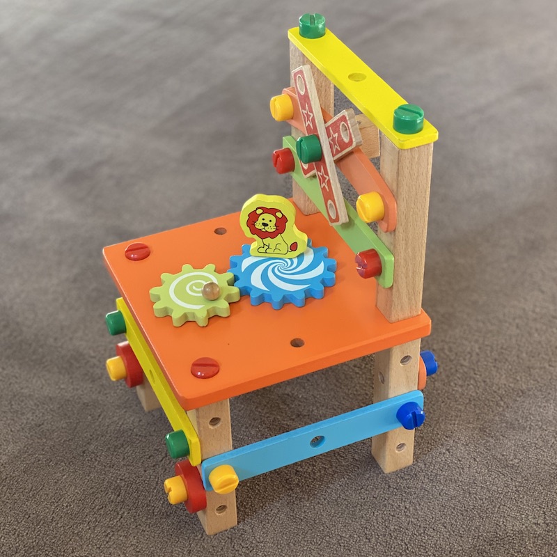 Educational Wooden Construction Set Workshop Chair, 49 pcs