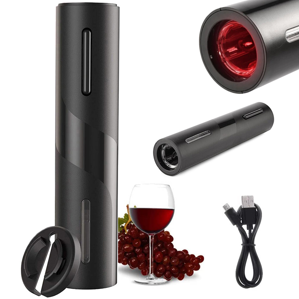 Electric Automatic Rechargeable Corkscrew with Foil Cutter / Wine Opener Accessory Set