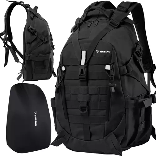 Trizand 00020534 karinio stiliaus žygio kuprinė, 25 l, juoda