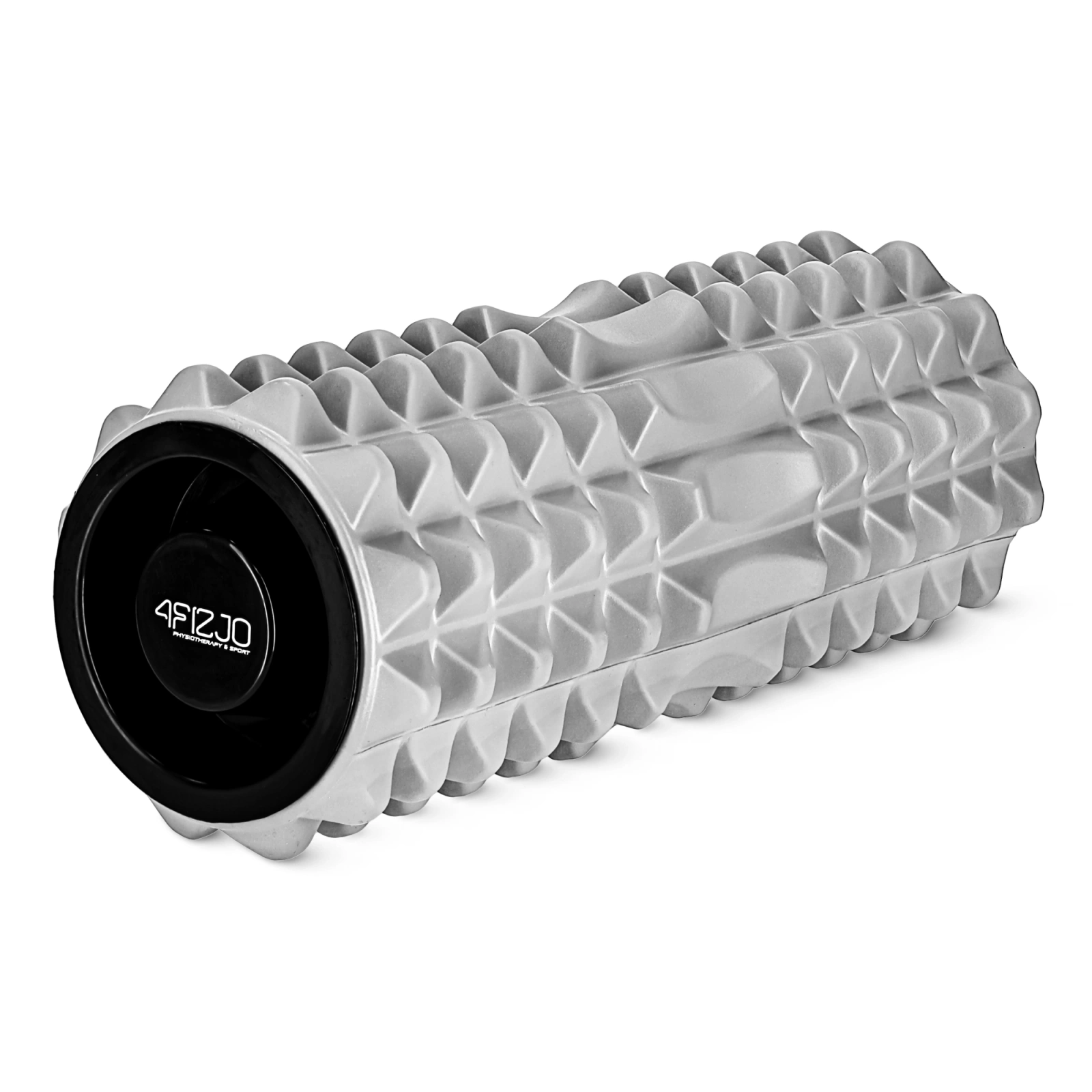 4Fizjo Massage Roller with Spikes EVA, 33 cm, Grey