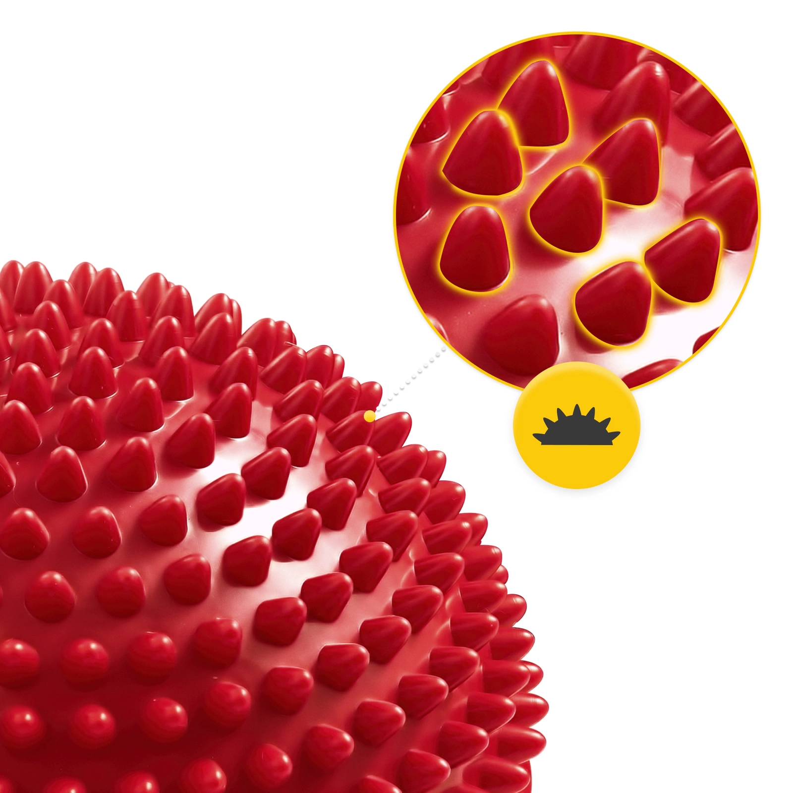 4Fizjo 131 Sensory Half-Spheres for Rehabilitation, 16 cm, 2 pcs, Red