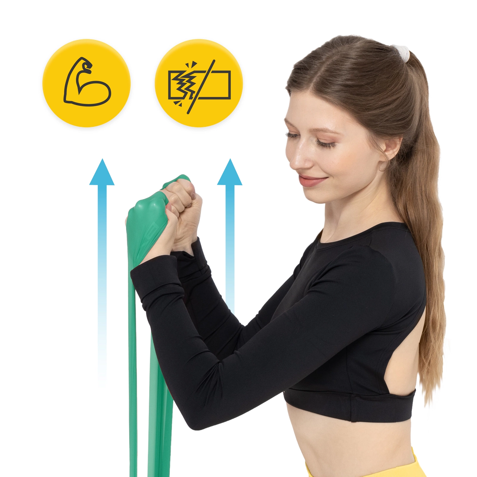 4Fizjo FLAT BAND Rehabilitation Band, 5-8 kg, 2 m, Green