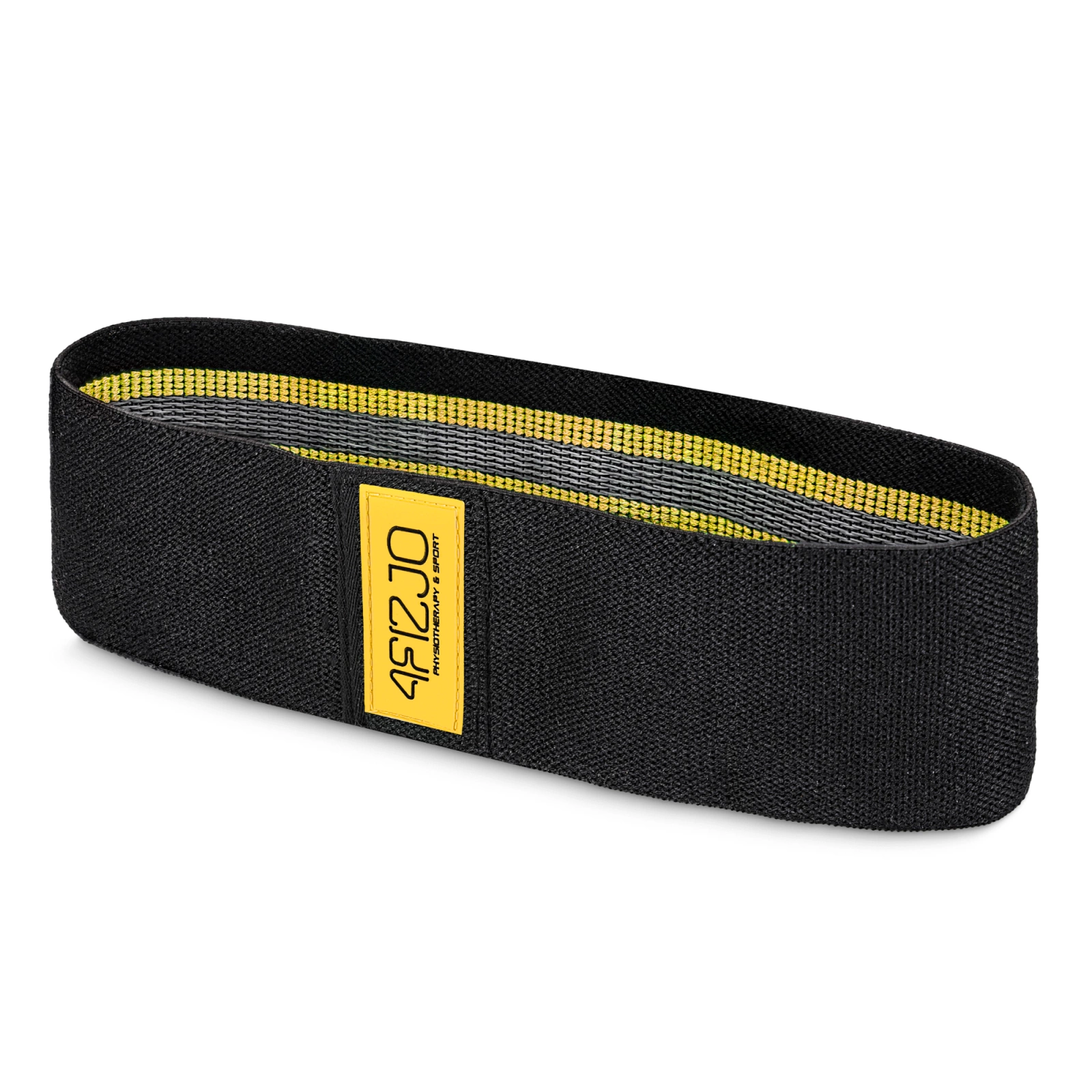 Audinio pasipriešinimo juosta 4Fizjo 126 Hip Band, 10-15 kg, juoda/geltona