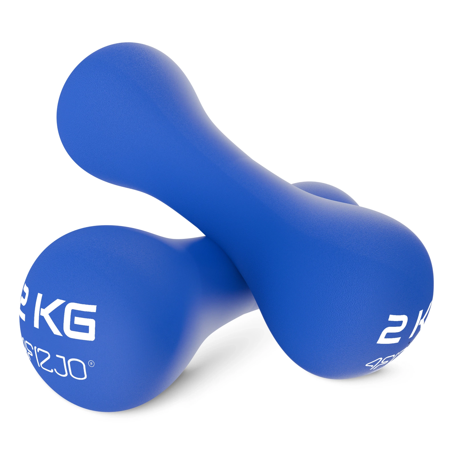 4Fizjo Neoprene Dumbbells Weight for Fitness Aerobics Sports Strength Training 2 x 2 kg, Blue