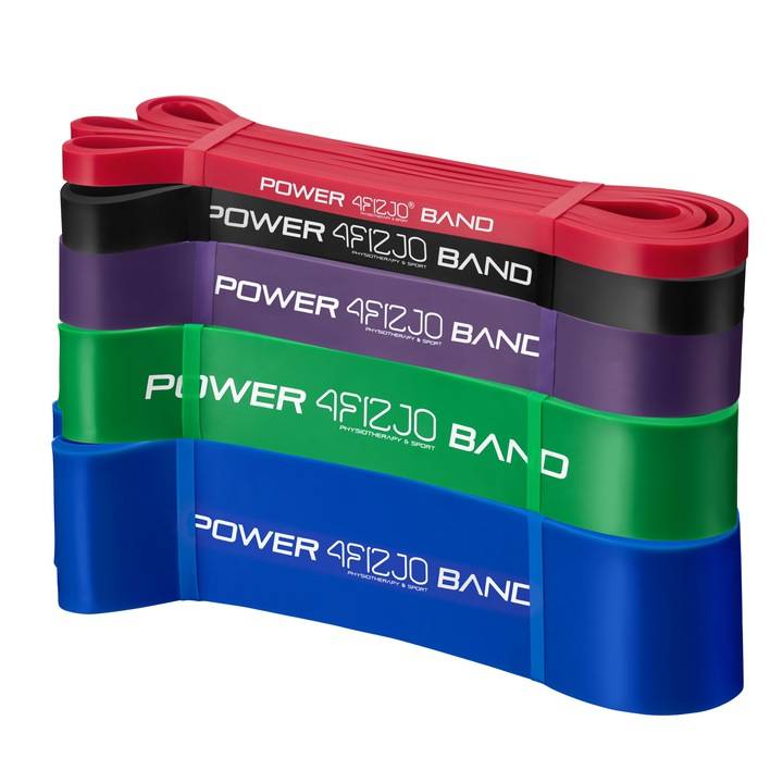 Pasipriešinimo gumų rinkinys 4Fizjo Power Band, 5 vnt.