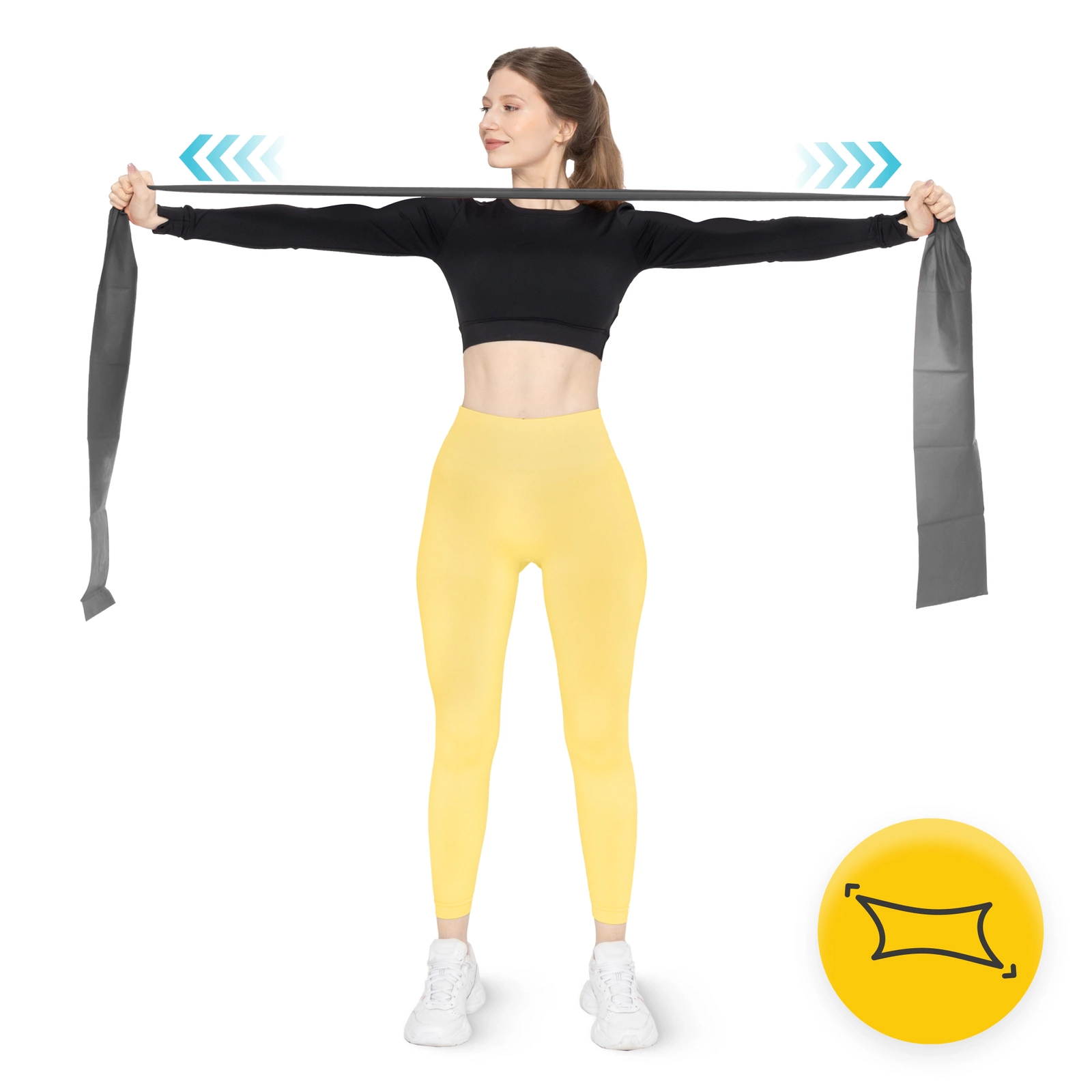 4Fizjo Flat Band Rehabilitation Band 12-15 kg, Black
