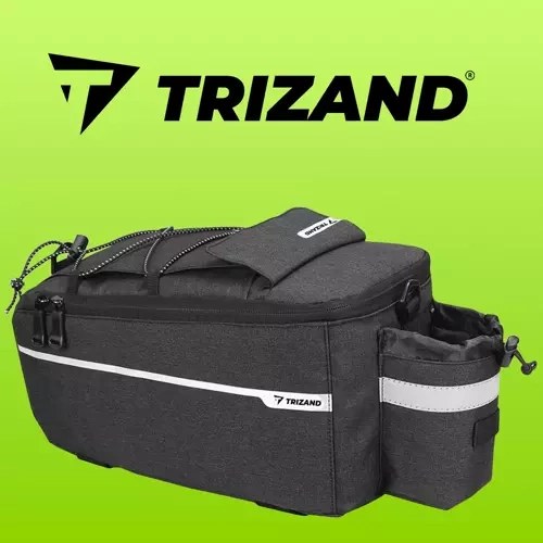 Trizand thermalis dviračio krepšys ant bagažinės, 9 L, juodas