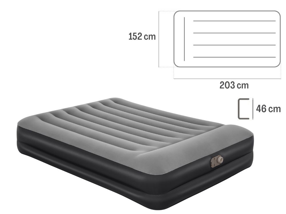 Bestway Double Air Mattress with Pump 203x152x46cm