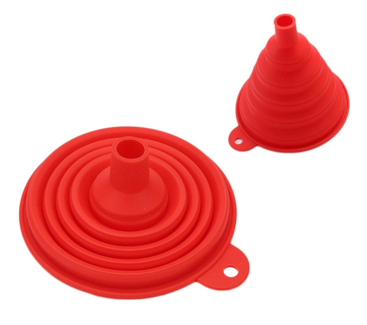 Silicone Collapsible Funnel, diameter 1 cm, Mix colors