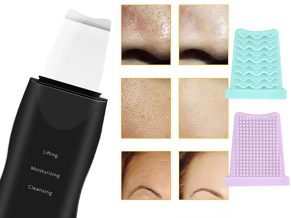 Wireless Ultrasonic Facial Scrubber (Cavitation Peeling), 3 Modes