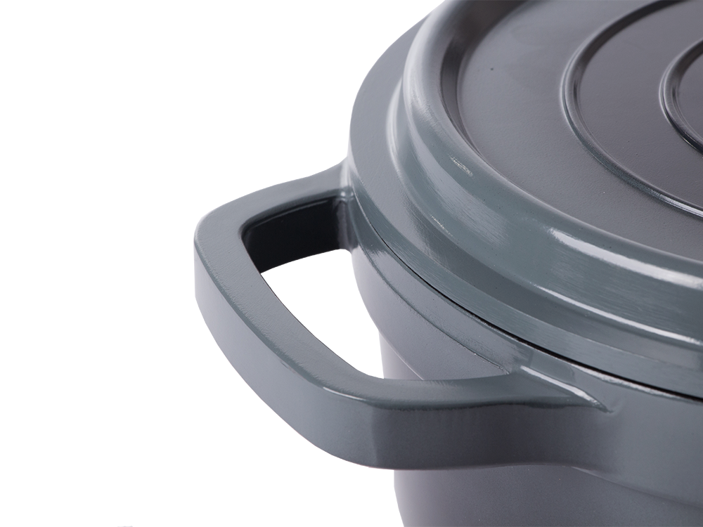 Casserole Pot with Lid 2L, Cast Aluminum, Non-Stick, Induction & Gas, Grey