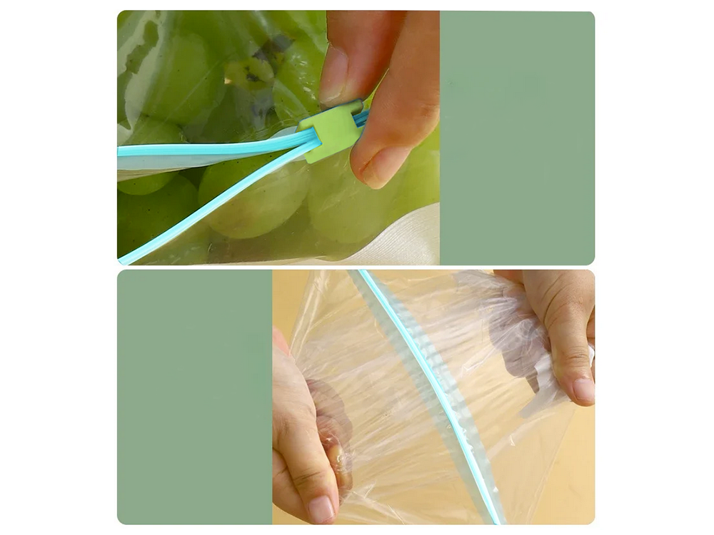 Reusable Food Storage Bags with Slider Zipper, 600ml, 20 pcs