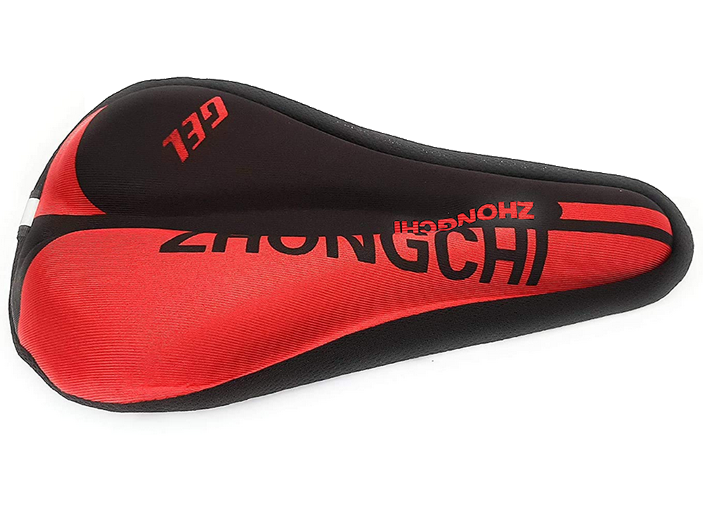 Shock-Absorbing 3D Gel Bicycle Saddle Cover, Red