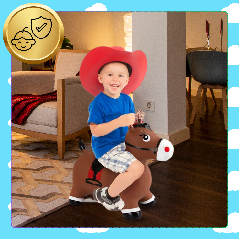 Kids Rubber Bouncing Jumping Inflatable Toy Donkey (with a pump)