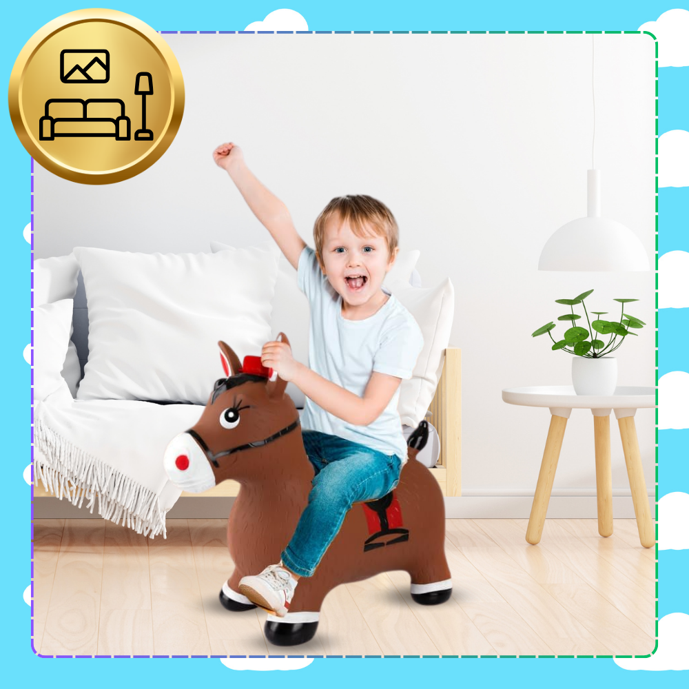 Kids Rubber Bouncing Jumping Inflatable Toy Donkey (with a pump)