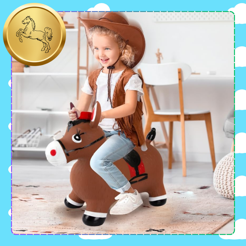 Kids Rubber Bouncing Jumping Inflatable Toy Donkey (with a pump)