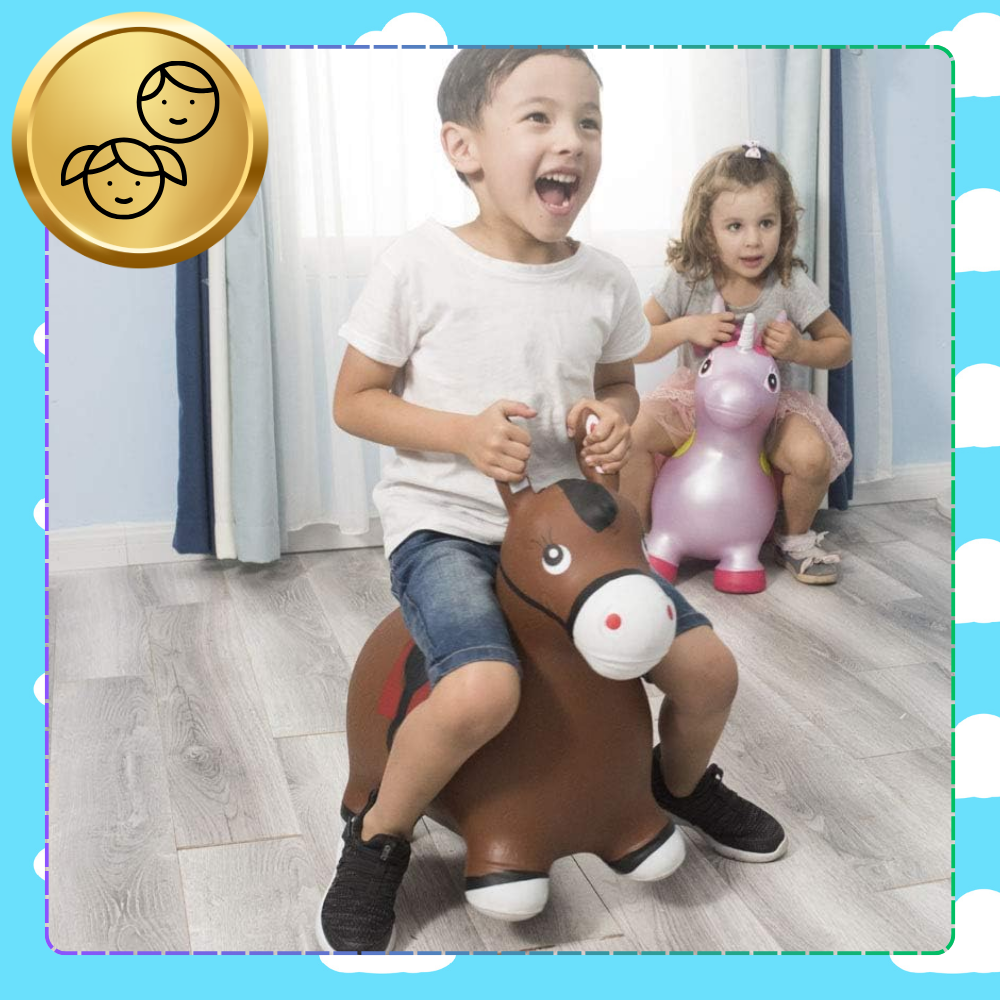 Kids Rubber Bouncing Jumping Inflatable Toy Donkey (with a pump)
