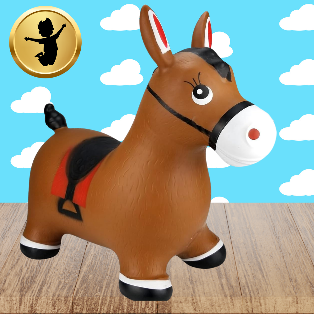 Kids Rubber Bouncing Jumping Inflatable Toy Donkey (with a pump)