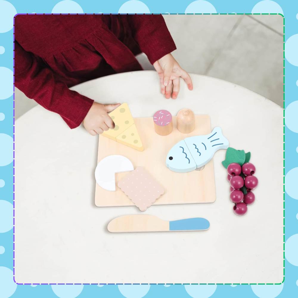 Bakalu Wooden Food Cutting Play Set for Kids