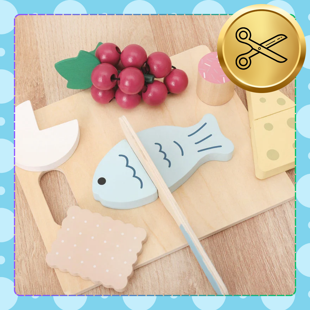 Bakalu Wooden Food Cutting Play Set for Kids
