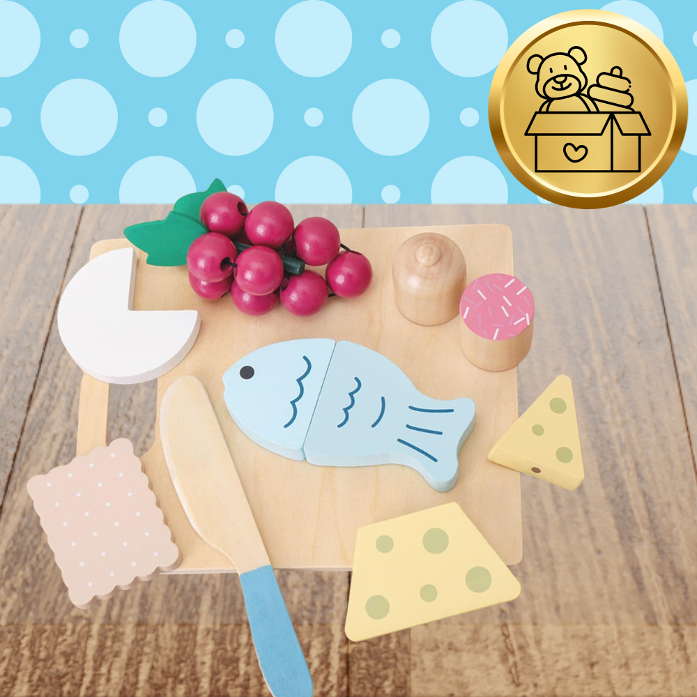 Bakalu Wooden Food Cutting Play Set for Kids