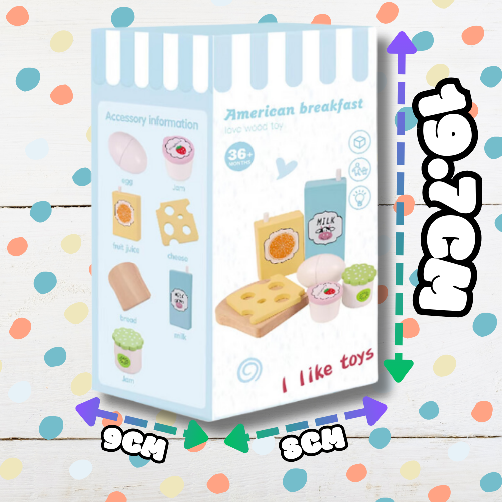 Bakalu Wooden Breakfast Play Set for Children KZ1210