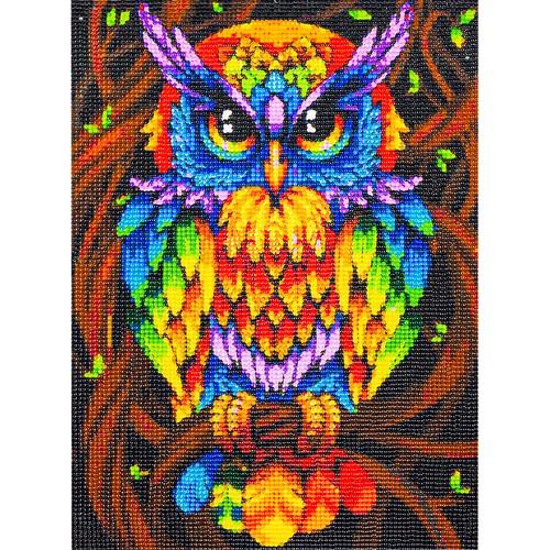 Diamond Mosaic Embroidery Kit Painting 5D Owl, 30x40 cm